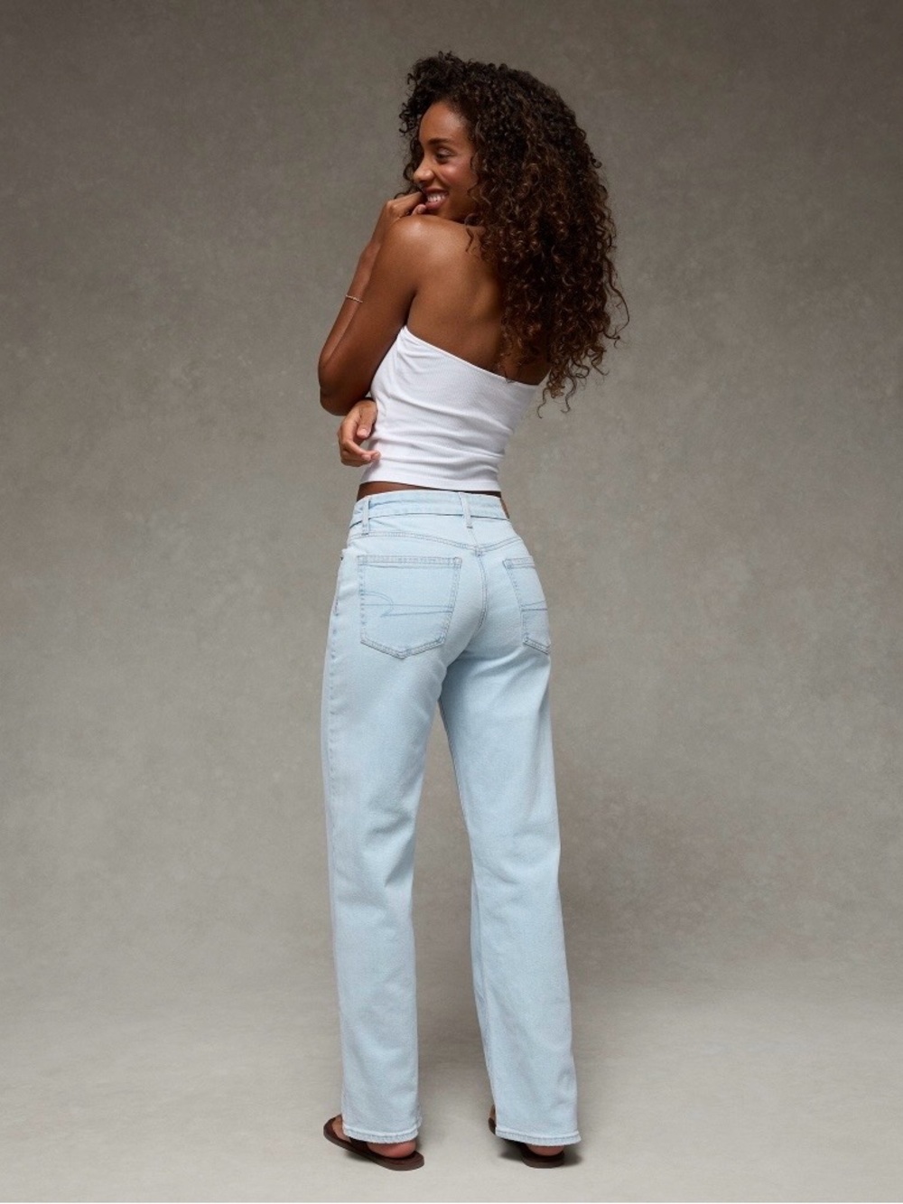 AE Curvy High-Waisted Stovepipe Jean, Size 0 Regular